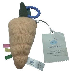 Cloud Island Interactive Carrot Plush Sensory Development Toy Mirror Teether NEW
